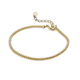 Sterling Silver Gold Plated Tennis Bracelet