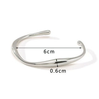 Stainless Steel Asymmetrical Bangle