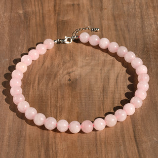 Light Pink Natural Stone Beaded Necklace