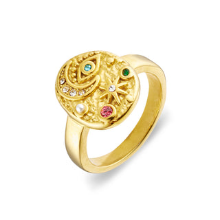 Mikrokosmos Gold Ring