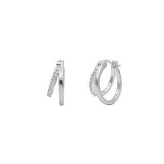 Sterling Silver Double Hoop Earrings