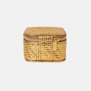 Mini Jewellery Cube - Herringbone Gold