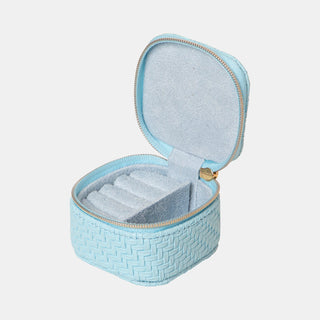 Mini Jewellery Cube - Herringbone Bluebell