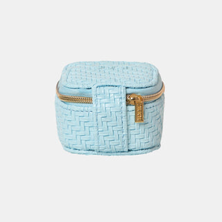 Mini Jewellery Cube - Herringbone Bluebell