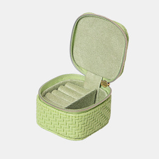 Mini Jewellery Cube - Herringbone Pistachio