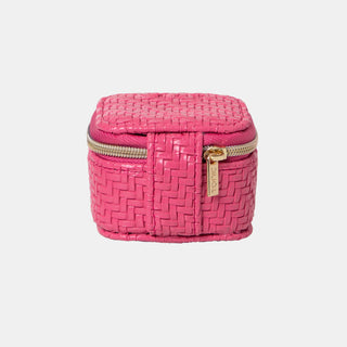 Mini Jewellery Cube - Herringbone Raspberry