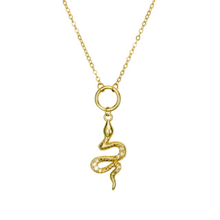Gold Plated Snake Pendant Necklace