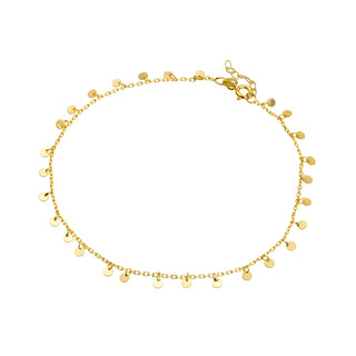 Gold Plated Multi Disc Charm Bracelet