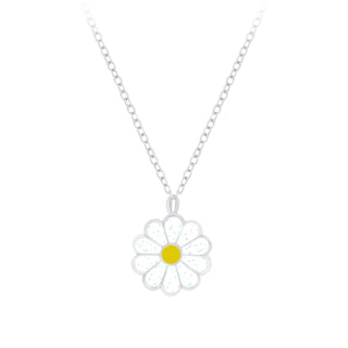 Sterling Silver Daisy Flower Necklace
