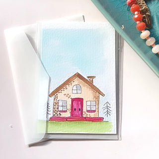 Original Hand Painted Watercolour Keepsake Gift Card | Home