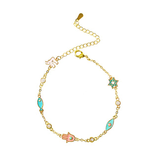 Gold Charm Bracelet of Protection