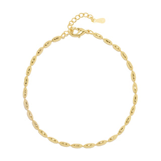 Gold Plated Oval Link Bracelet
