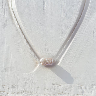 Sterling Silver Freshwater Pearl Chain Necklace