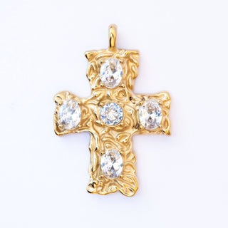 Jewelled Cross Charm