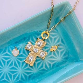 Jewelled Cross Charm