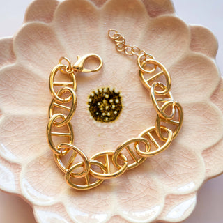 Gold Fashion Open Mariner Link Bracelet