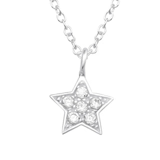 Children's Sterling Silver Shining Star Pendant Necklace