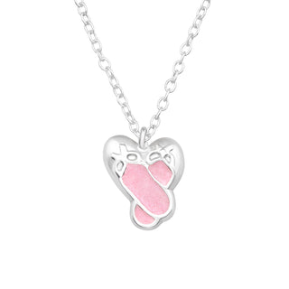 Children's Sterling Silver Ballet Shoe Pendant Necklace