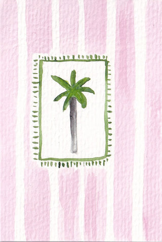 Original Hand Painted Watercolour Keepsake Gift Card | Palm Tree