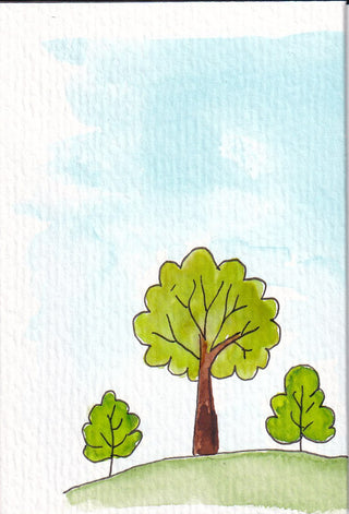 Original Hand Painted Watercolour Keepsake Gift Card | Home