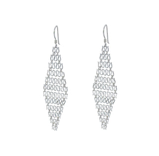 Sterling Silver Mesh Drop Earring
