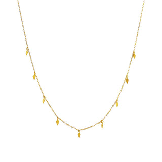 Gold Little Spears Charm necklace