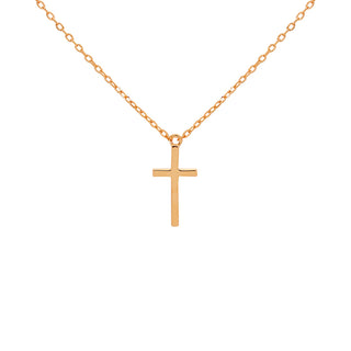 Rose Gold Plated Cross Pendant Necklace
