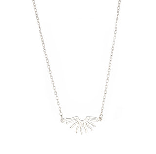 Sterling Silver Abstract Pendant Necklace