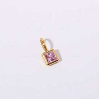 Square Birthstone Charm | Lavender