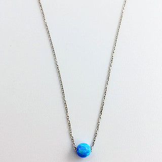 Sterling Silver Opalite Bead Necklace
