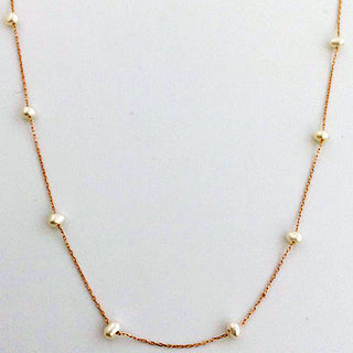 Rose Gold Plated Necklace With Freshwater Pearl