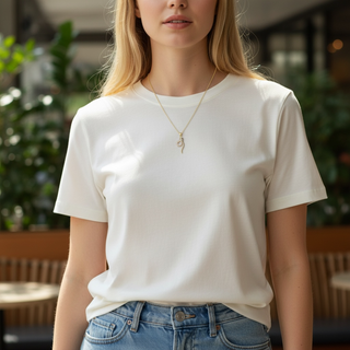 Gold Plated Green Eye Snake Necklace with Cubic Zirconia