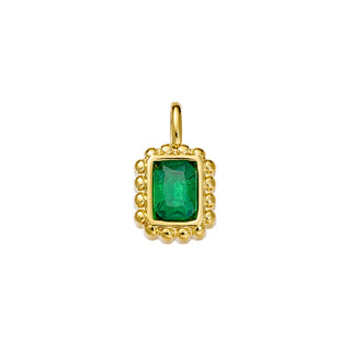 Gold Charm Bar Charm Collection | Emerald Green
