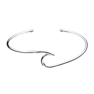 Sterling Silver Wave Cuff Bracelet