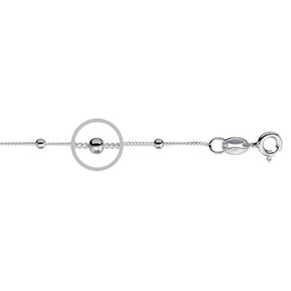 Sterling Silver Cross Pendant Necklace with Fine Bead Chain
