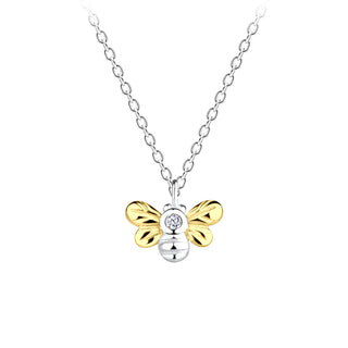 Children's Sterling Silver Bee Pendant Necklace