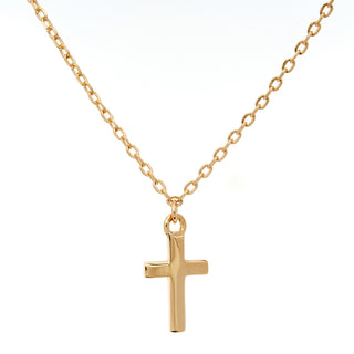 Gold Sterling Silver Cross Necklace