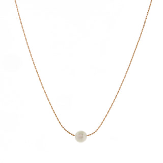 Gold Single Pearl Necklace