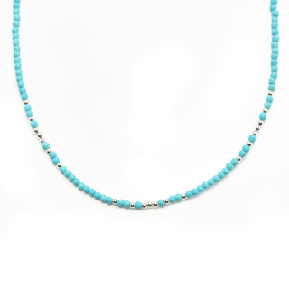 Sterling Silver & Turquoise Beaded Necklace