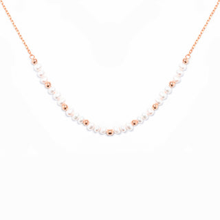Rose Gold Freshwater Pearl Necklace